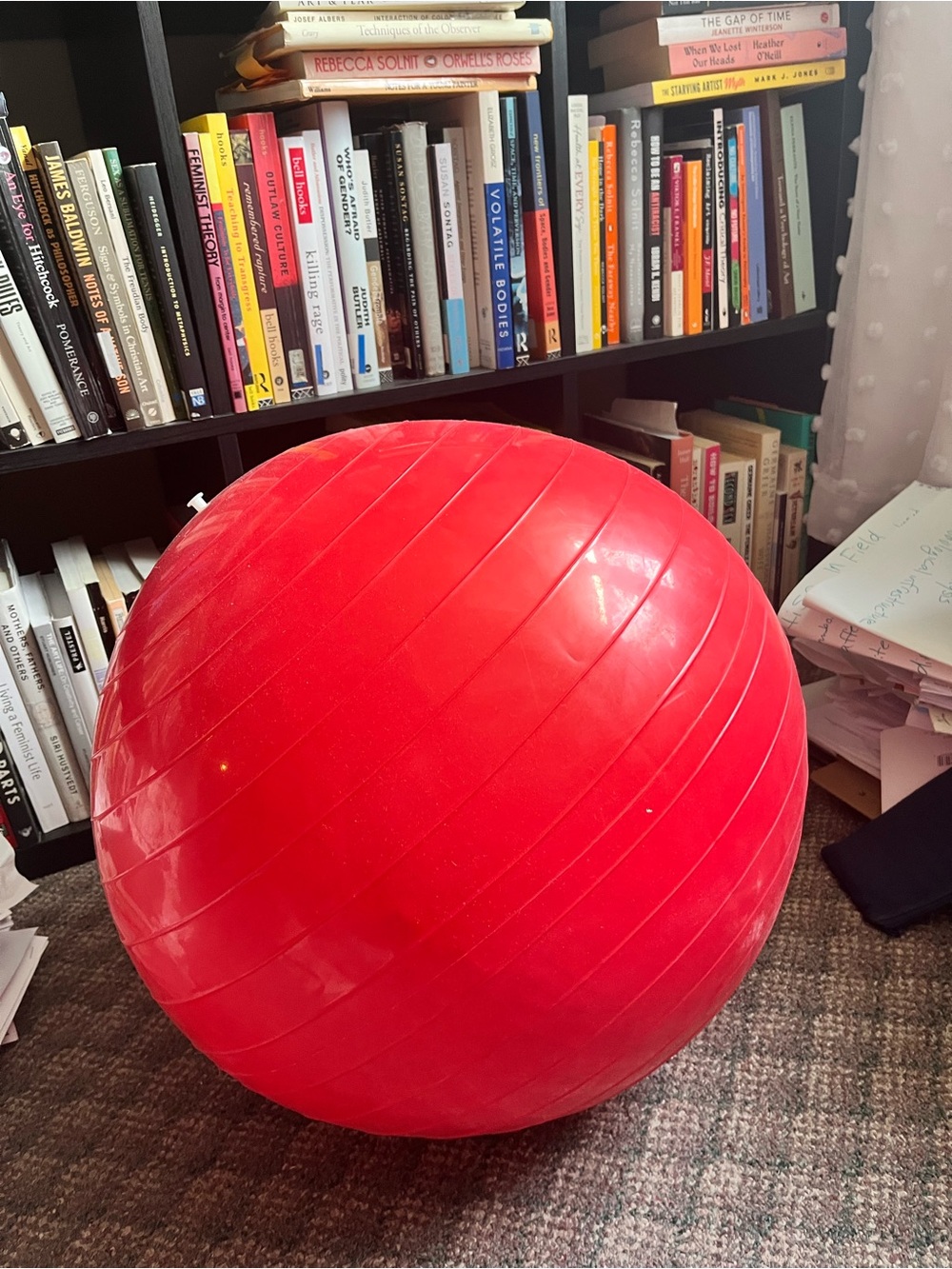 Red Exercise Stability Ball - Picture 1 of 8